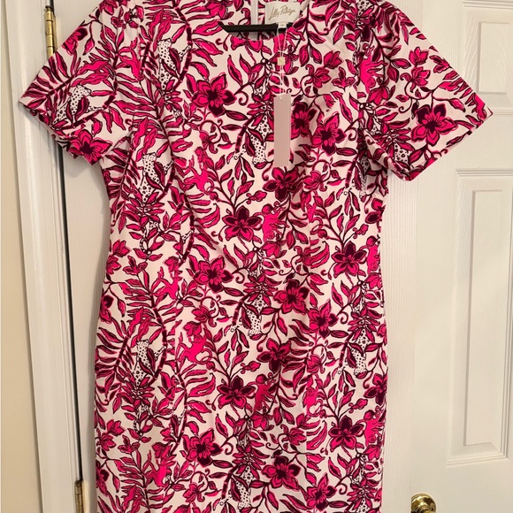 Lily Pulitzer NWT SIZE 16 Mila short sleeve shift dress- Elderflower Blossom - Picture 5 of 11